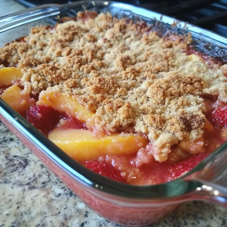 Peach & Strawberry Crisp