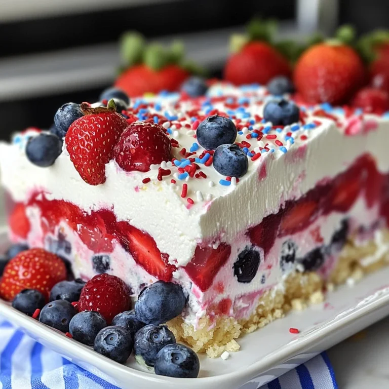 Summer Berry Jello Lasagna