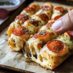 Cheesy Pepperoni Pizza Sticks