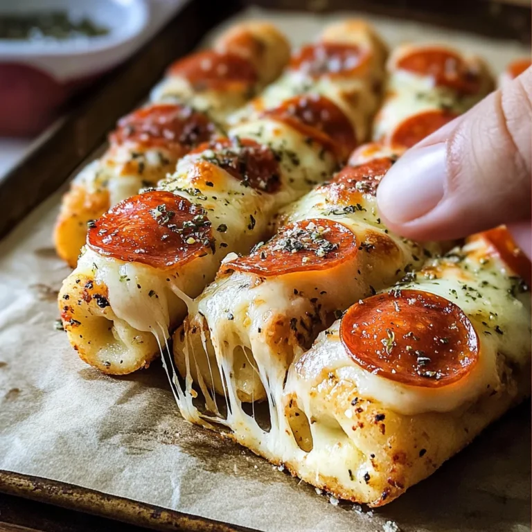 Cheesy Pepperoni Pizza Sticks