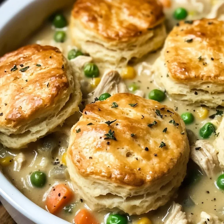 Chicken Pot Pie with Biscuits