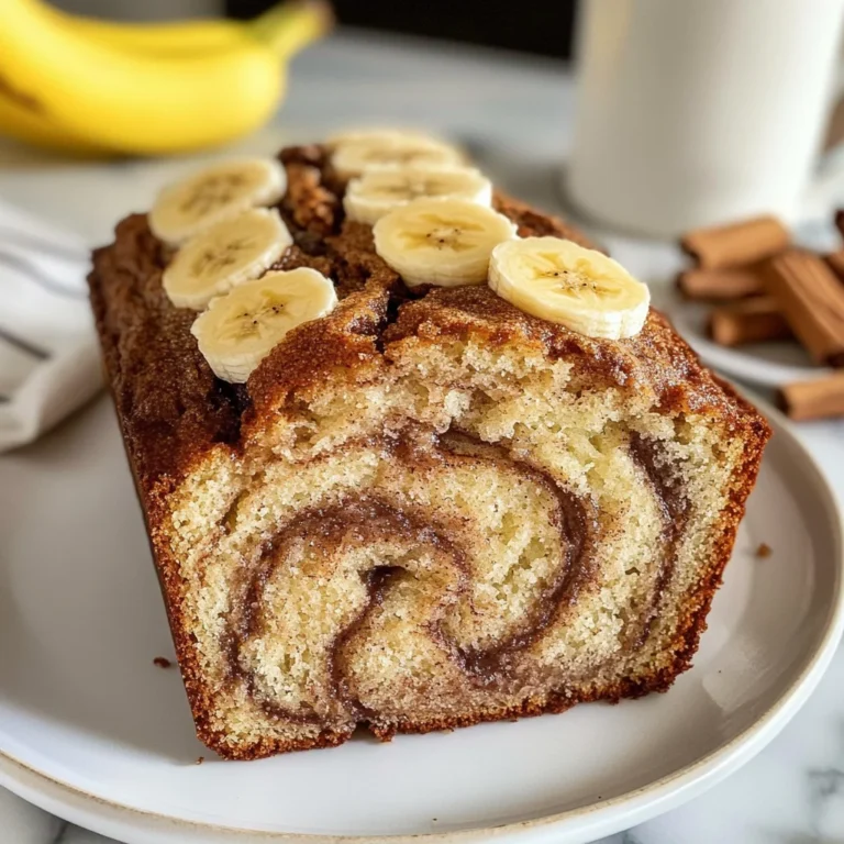 Cinnamon Swirled Banana Bread