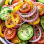 Cucumber and Tomato Salad with Red Onions