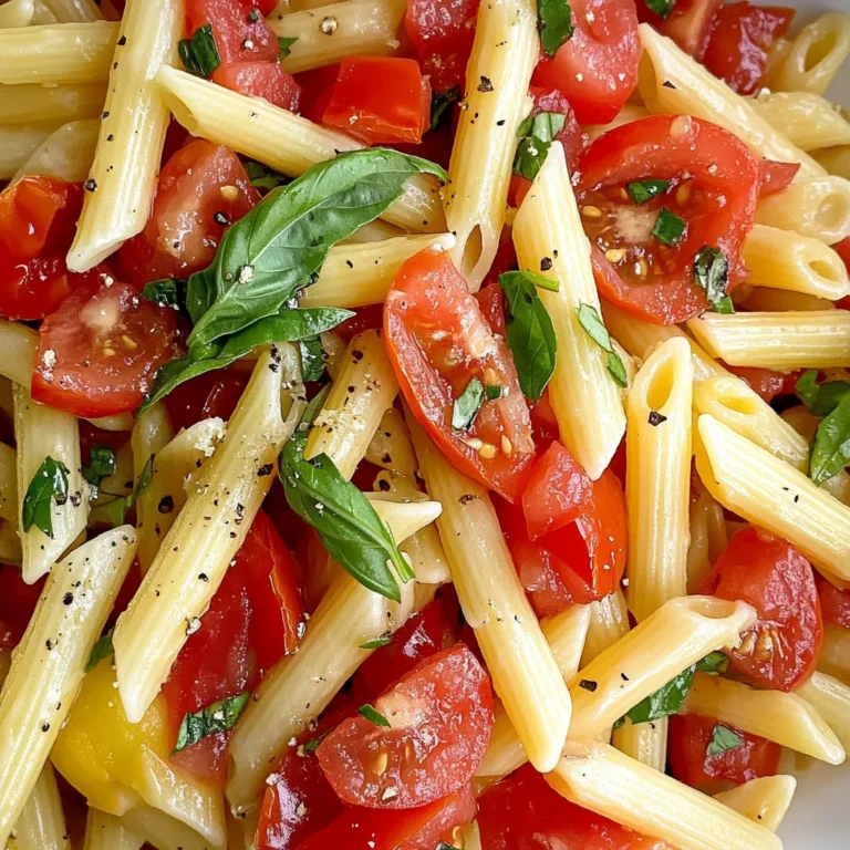 Fresh Tomato Pasta with Lemon & Basil
