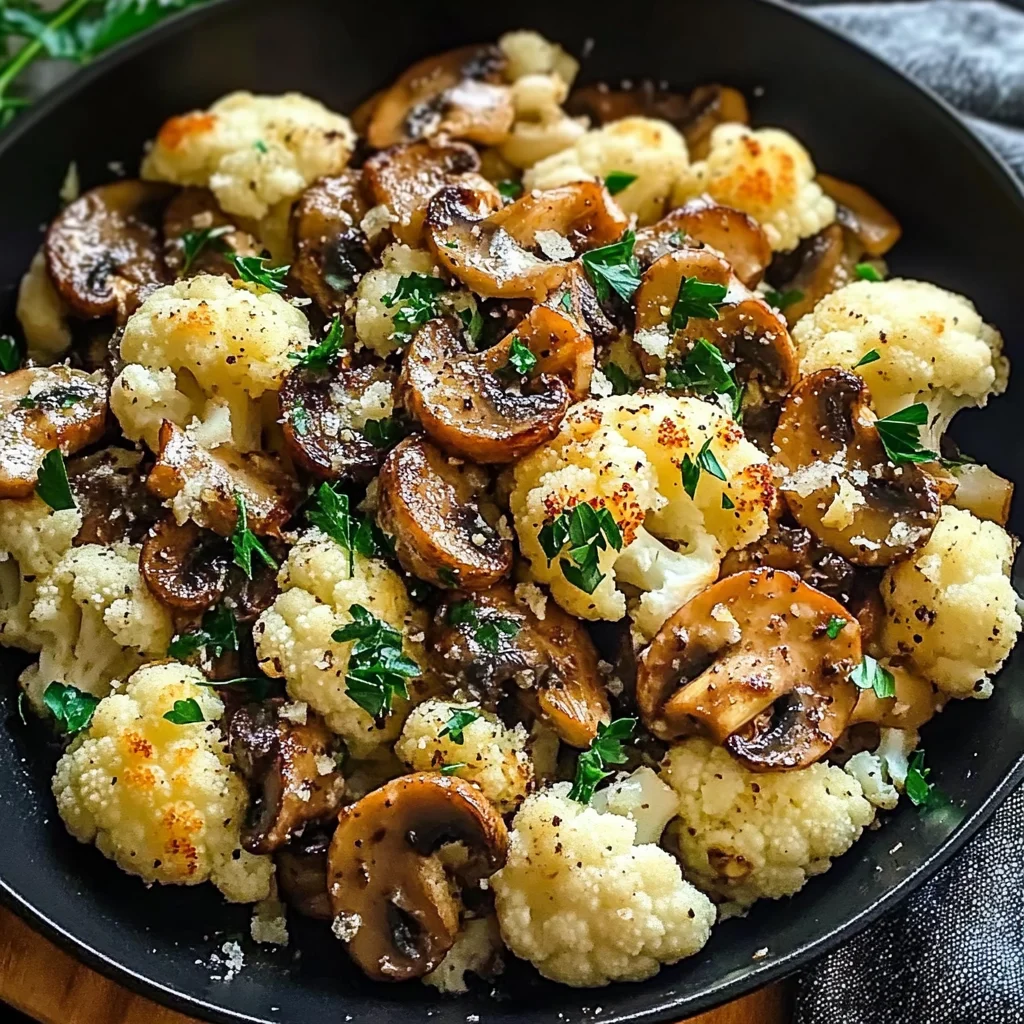 Garlic Cauliflower Mushroom Skillet: Quick & Delicious Dish