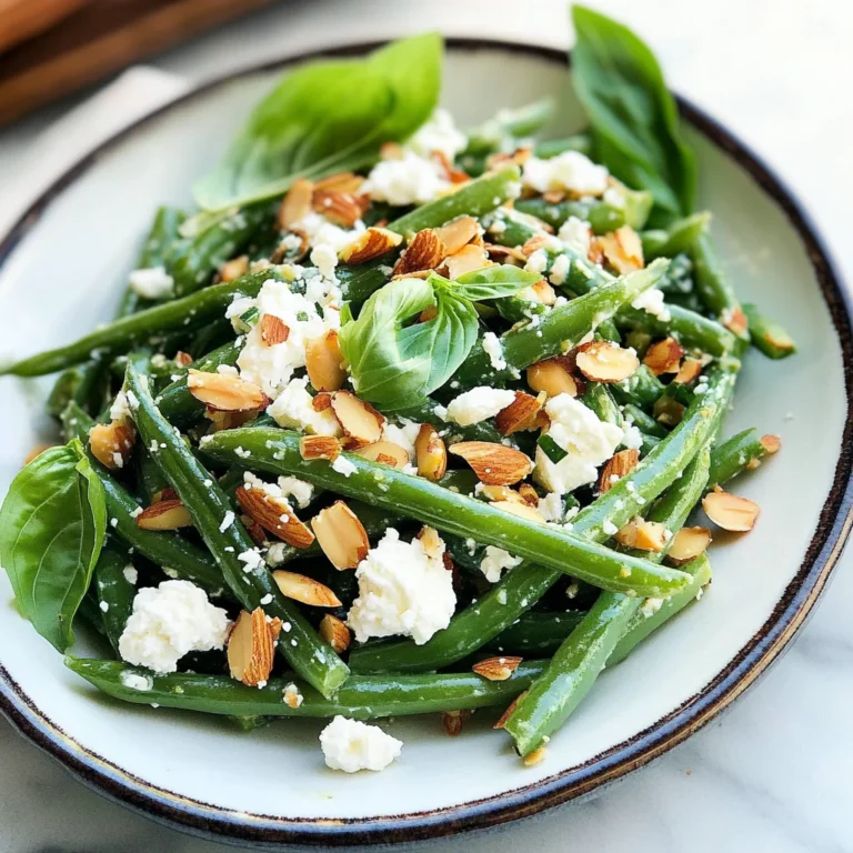 Green Bean Salad with Toasted Almonds & Feta
