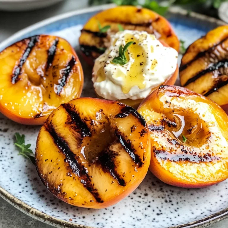 Grilled Peaches Recipe with Honey Mascarpone