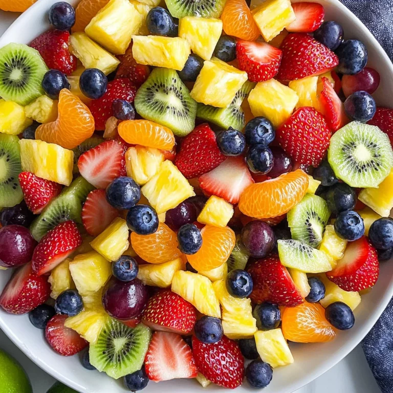 Honey Lime Rainbow Fruit Salad
