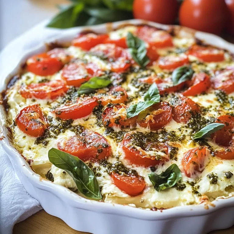 Hot Cheesy Caprese Dip