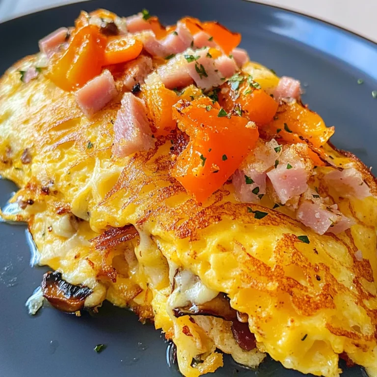 Loaded Grilled Hash Brown Omelet