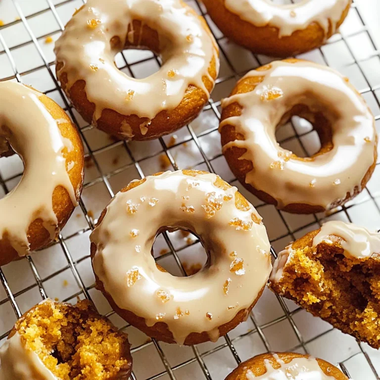 Baked Pumpkin Donuts with Maple Glaze