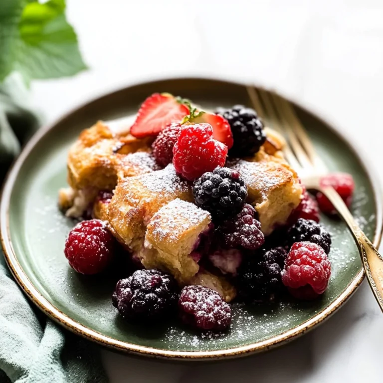 Berries & Cream French Toast Casserole