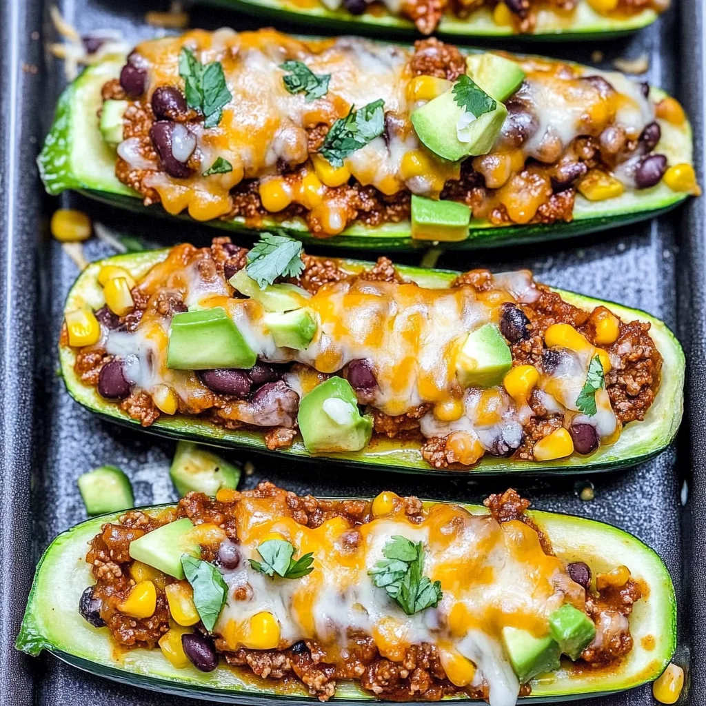 Burrito Zucchini Boats