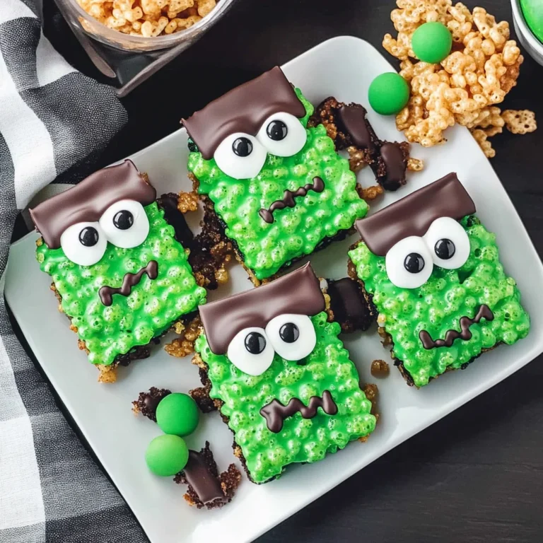 Frankenstein Rice Krispies Treats