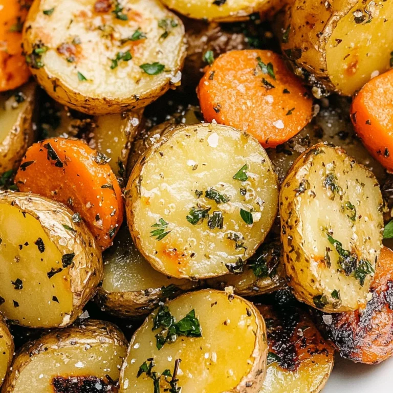 Garlic Herb Roasted Potatoes and Carrots