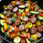 Sausage and Veggies Skillet - 30 Minute, One-Pan Meal