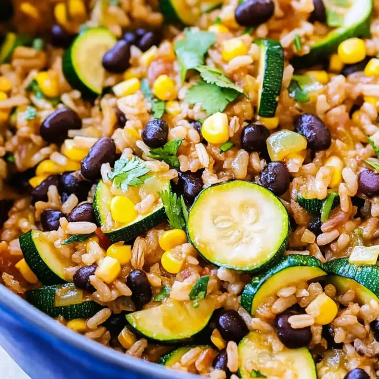 Tex Mex Rice and Beans with Zucchini